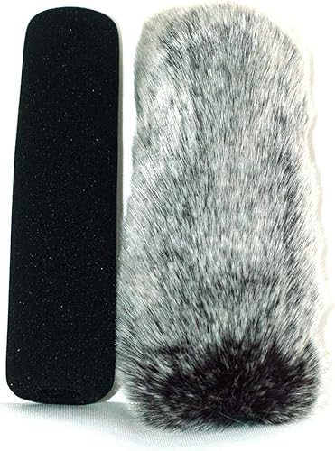 Miniatura 1 de Parabrisas MIC de piel peluda de 7.1 in compatible con Rode Ntg-3 ntg-2 ntg-1 Sony ECM-674 ECM-678 ECM 680s Audio-Technica AT897 Sennheiser