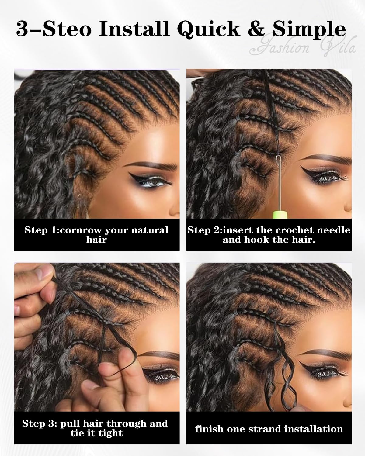 Deep Wave Crochet Human Hair for Black Women Boho Feather Crochet Braids Human Hair 18 Inch 60g Pre Separated 40 Srtands Deep Curly Crochet Bundles Hair Extensions Knotless Natural Color
