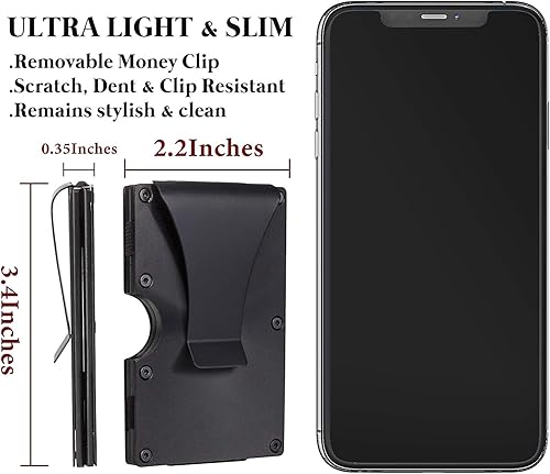 Miniatura 5 de awofer Cartera personalizada de regalo para hijo de mamá, cartera de aluminio personalizada con clip para dinero grabado, tarjetero de crédito,