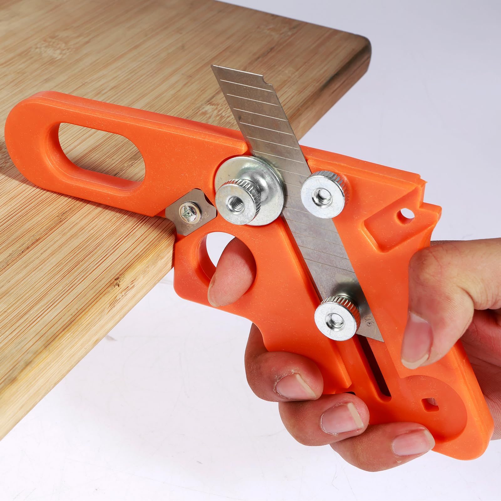 Edge Banding Trimmer – Manual Veneer Edge Trimmer With 4 Circular Scrapers (R1-R3) & 10 Blades, For Wood, PVC, Plastic – Woodworking Hand Tool