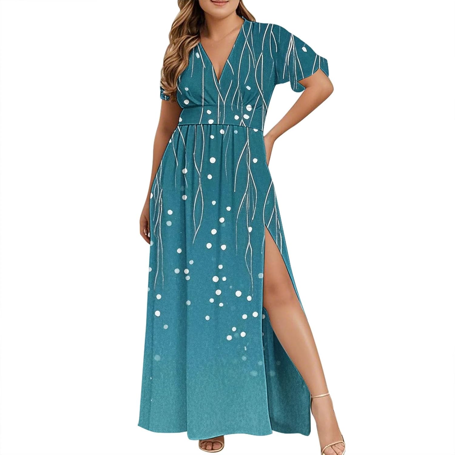 chinese dress ladies Vacation Summer Wrap Dress Eliana XXL / Cinnamon Red
