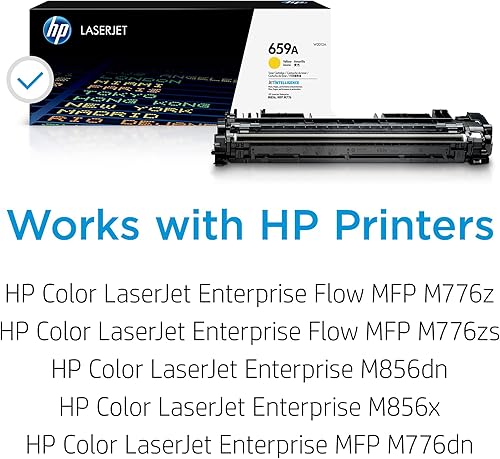 Miniatura 2 de HP Cartucho de tóner amarillo 659A | Funciona con HP Color LaserJet Enterprise M856, HP Color LaserJet Enterprise MFP M776 Series | W2012A