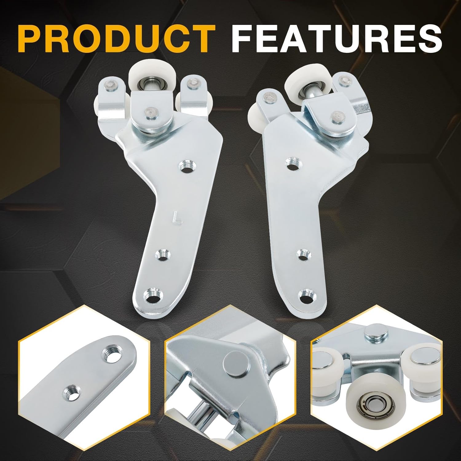 68360-08031 & 68350-08031 Bottom Sliding Door Roller Hinge 1 Pair Left and Right Compatible with 2010-2021 Toyota Sienna Base, L, LE, CE, SE, XLE, XSE, Limited, Platinum 3.5L V6 - Gas