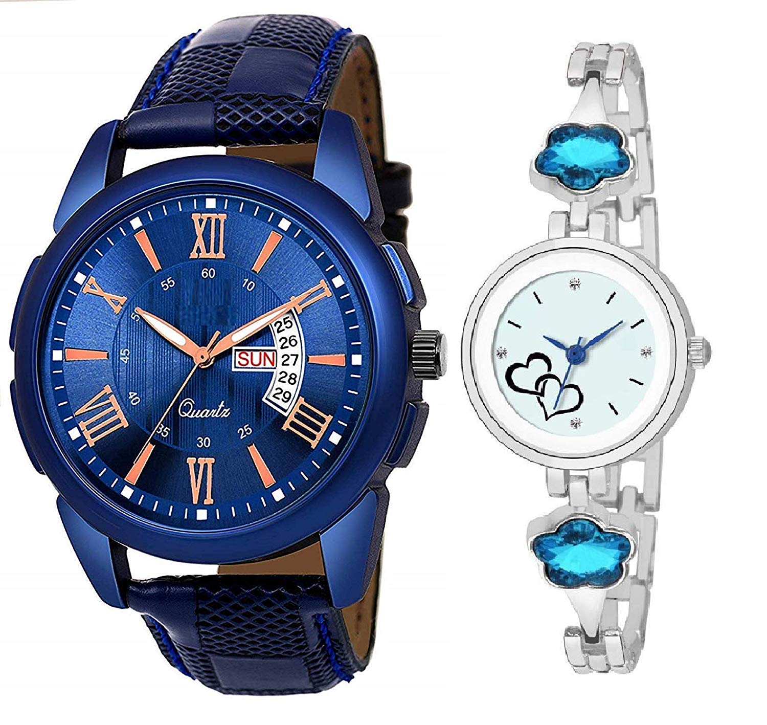 sba prime Analogue Blue & White Watch for Men & Women.(Couple) (B07XP6DZ2P) Amazon Price History, Amazon Price Tracker