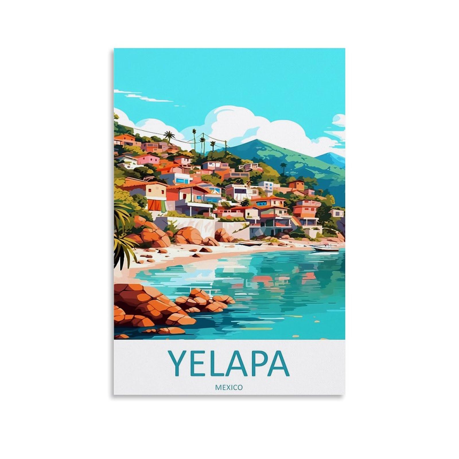 EZMLFA 5D Diamond Painting Kits,Yelapa Mexico Diamond Art Kits Adults, Create Your Own Diamond Painting Full Drill Gifts for Home Decor 40x40cm