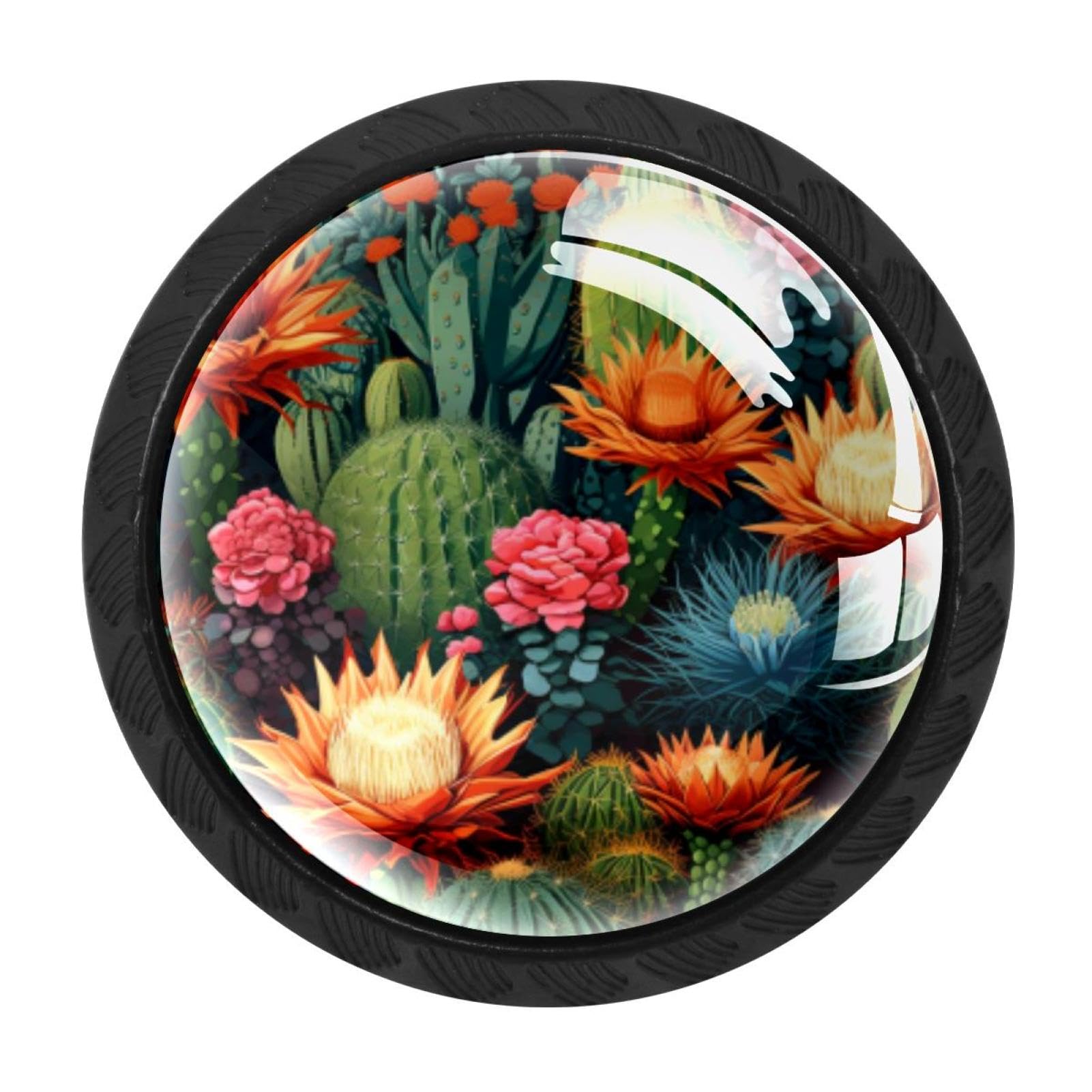 CHENZZZZ 4 Pieces Kitchen Cabinet Knobs Cactus Drawer Knobs Dresser Knobs Drawer Pulls Door Knobs Dresser Drawer Handles Knobs for Dresser Drawers