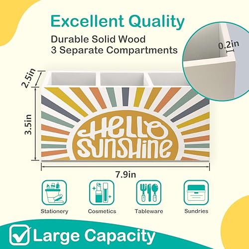 Miniatura 2 de Soporte para bolígrafo occidental para escritorio de oficina en casa, decoración azteca, retro, bohemio, azteca occidental, para brochas de