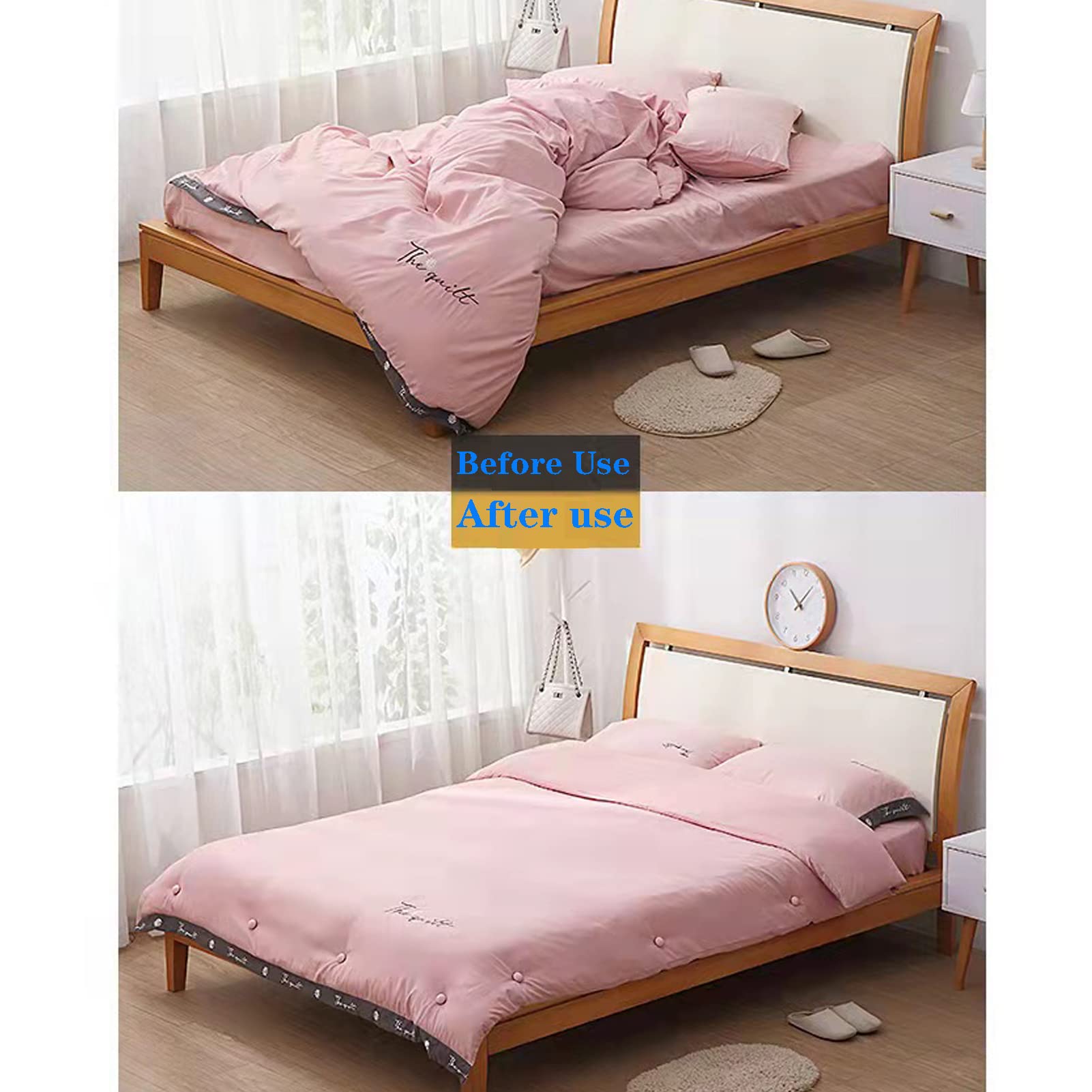 30 Pcs Duvet & Curtain Pins - Affordable Sets, Use as Duvet Donuts, Curtain or Drape Pins, Secure Upholstery (Round Pink) 2