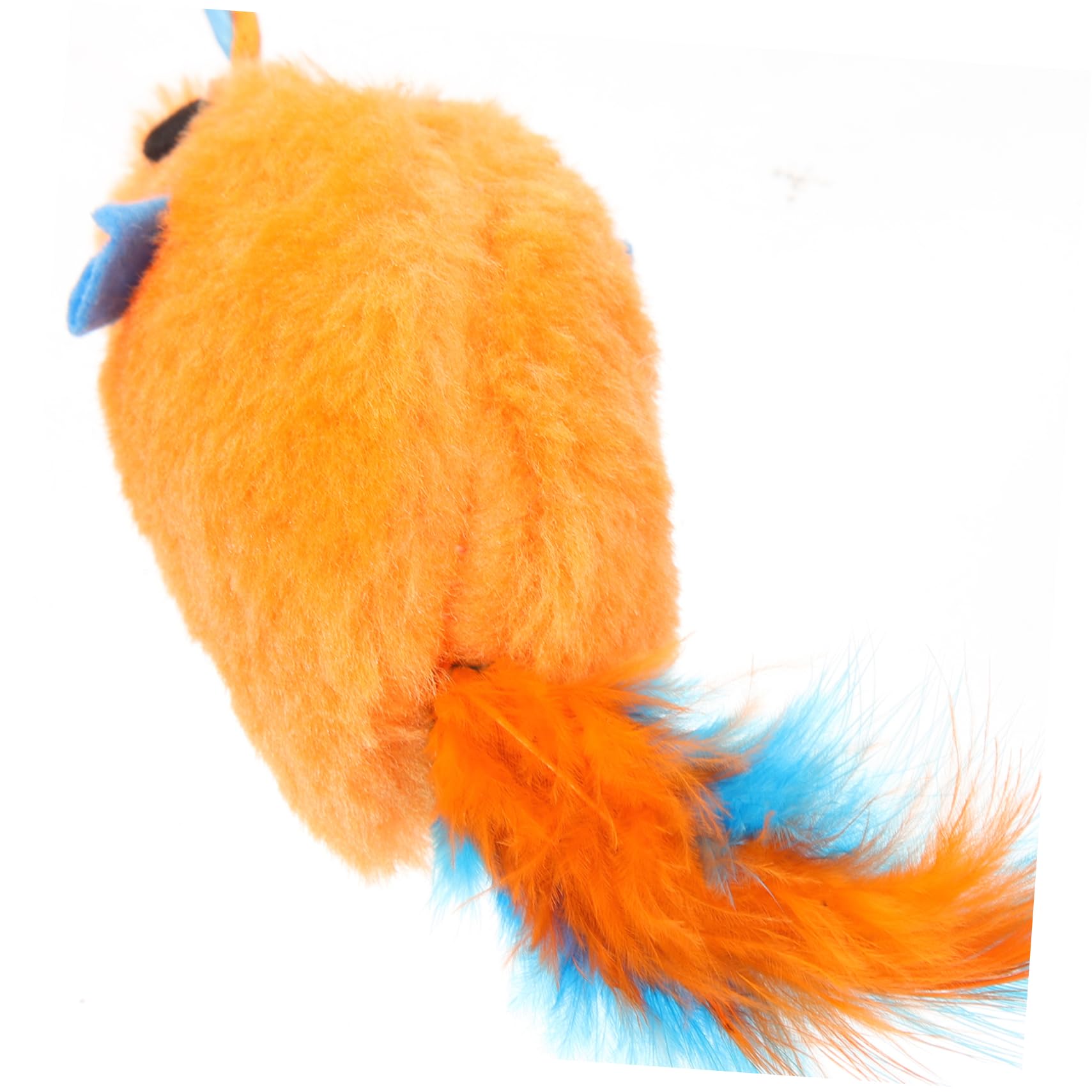 SUPVOX Jouet Souris Chat Interactif avec Clochette Intégrée en Plastique Orange, Balle à Mâcher Résistante, Jouet D'entraînement pour Chaton D'intérieur, Stimulation Mentale et Activité