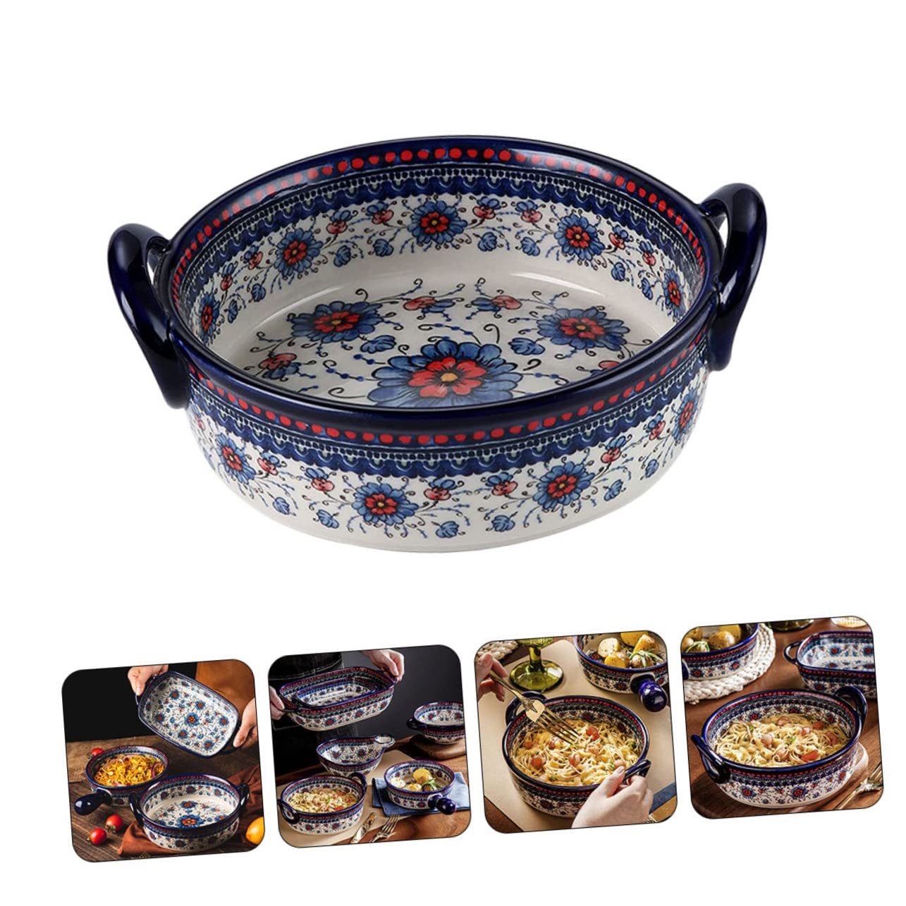 HEMOTON Four Micro- Assiette Colorée Bol De Ramequins Bol De Soupe à L'oignon Bols De Préparation Bols De Soupe à L'oignon De Bébé Bol à Collation Ustensiles De Cuisson Céramique