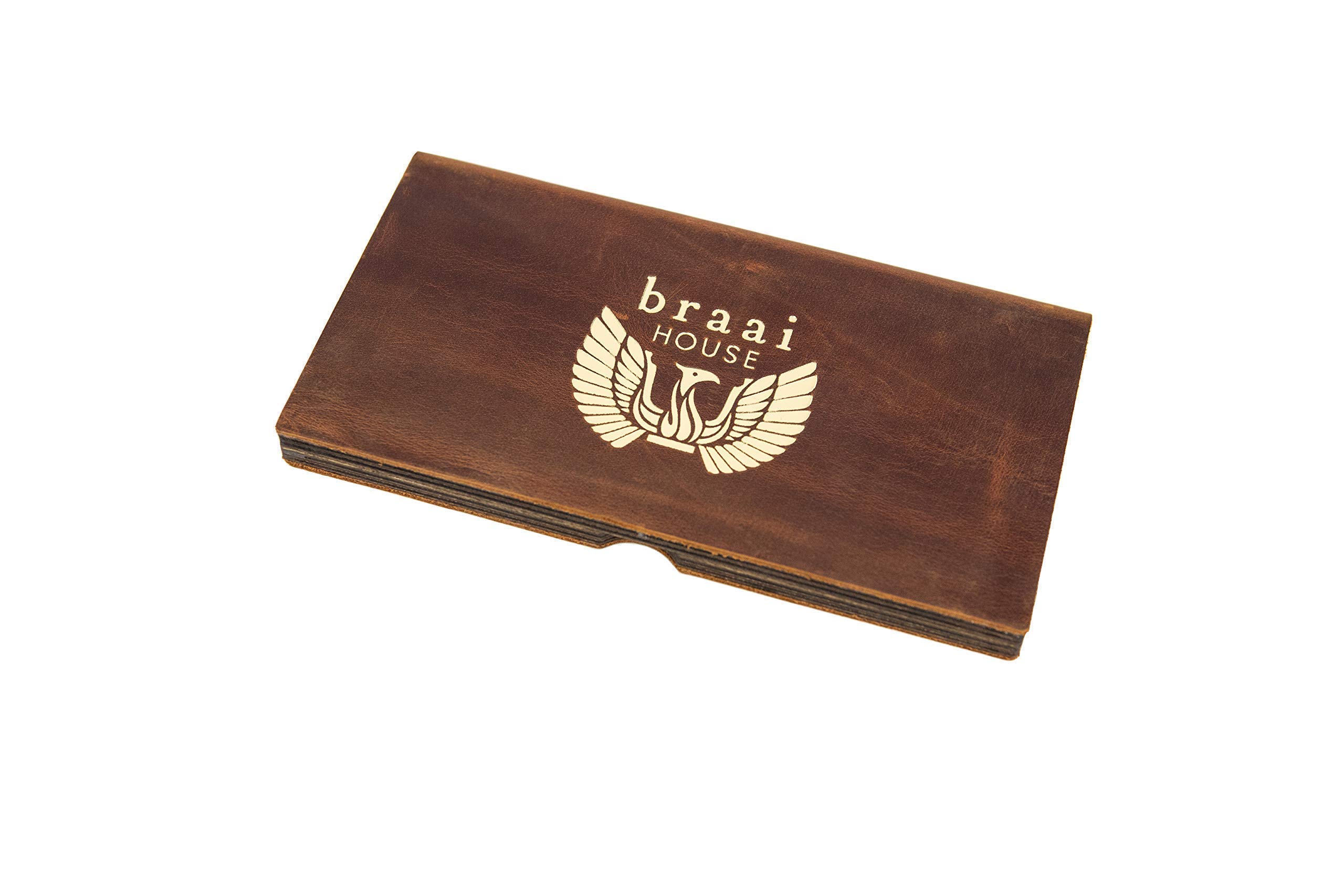 Wooden Leather Server Books for Waitress-Guest Check Book, Waiter Wallet, Serving Books, Server Checkbook, Check Presenters for Restaurants, Check Holder, Leather Checkbook Cover, Bill Holder