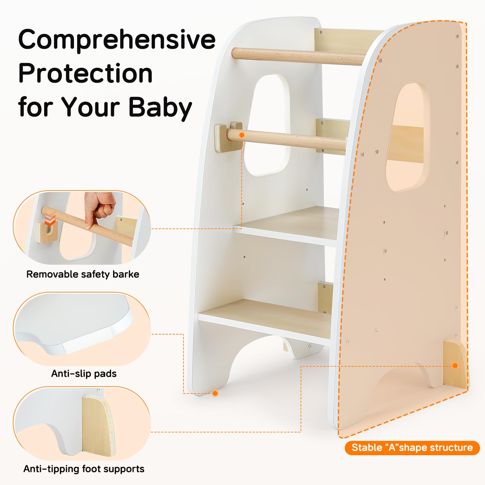 Ezebaby Torre Montessoriana bambini, Learning Tower, Torretta Montessoriana, Toddler Tower, Torre di apprendimento, Scala Montessoriana per bambini