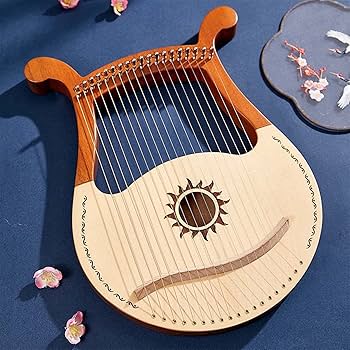 木製ハープ19弦 彫刻入り Amazon | 19弦木製Lyreハープパターン彫刻音楽愛好家初心者Lyre