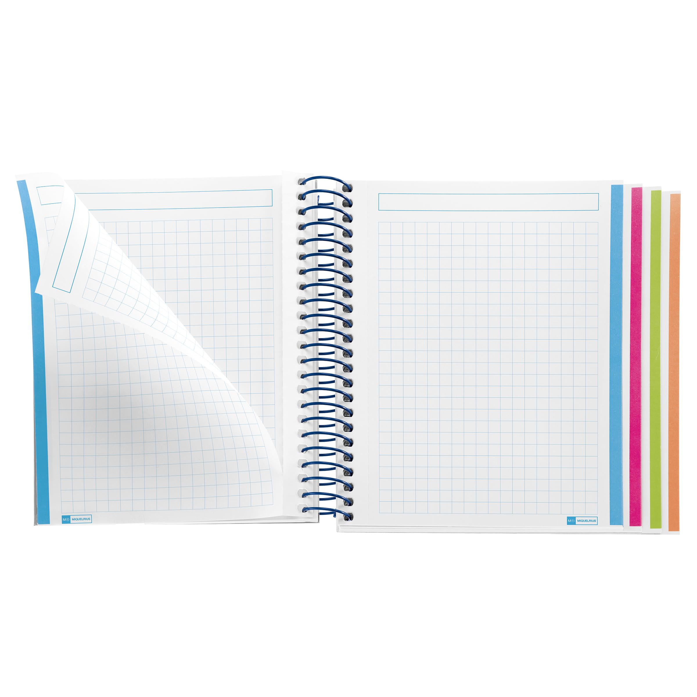 Miquelrius - Cahier A6 petits carreaux 5 mm, 120 feuilles microperforées 4 couleurs multi-matières, papier opaque 70 g/m², couverture carton extra rigide, spirale, Sans perforations, Sweet Soul - 4