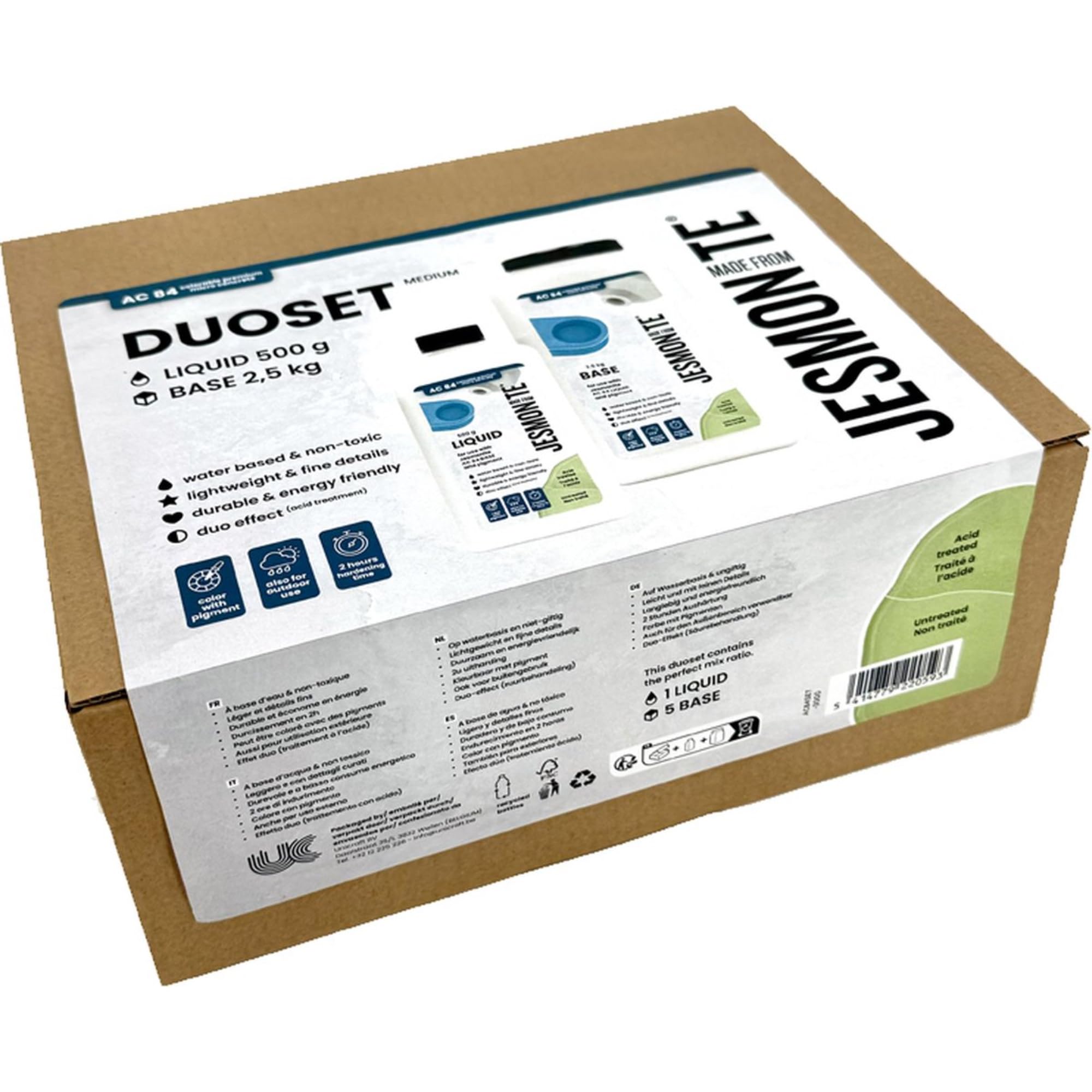 Jesmonite AC84 DUOSET - 500ml Liquide & 2500 gr Base - Effet Duo