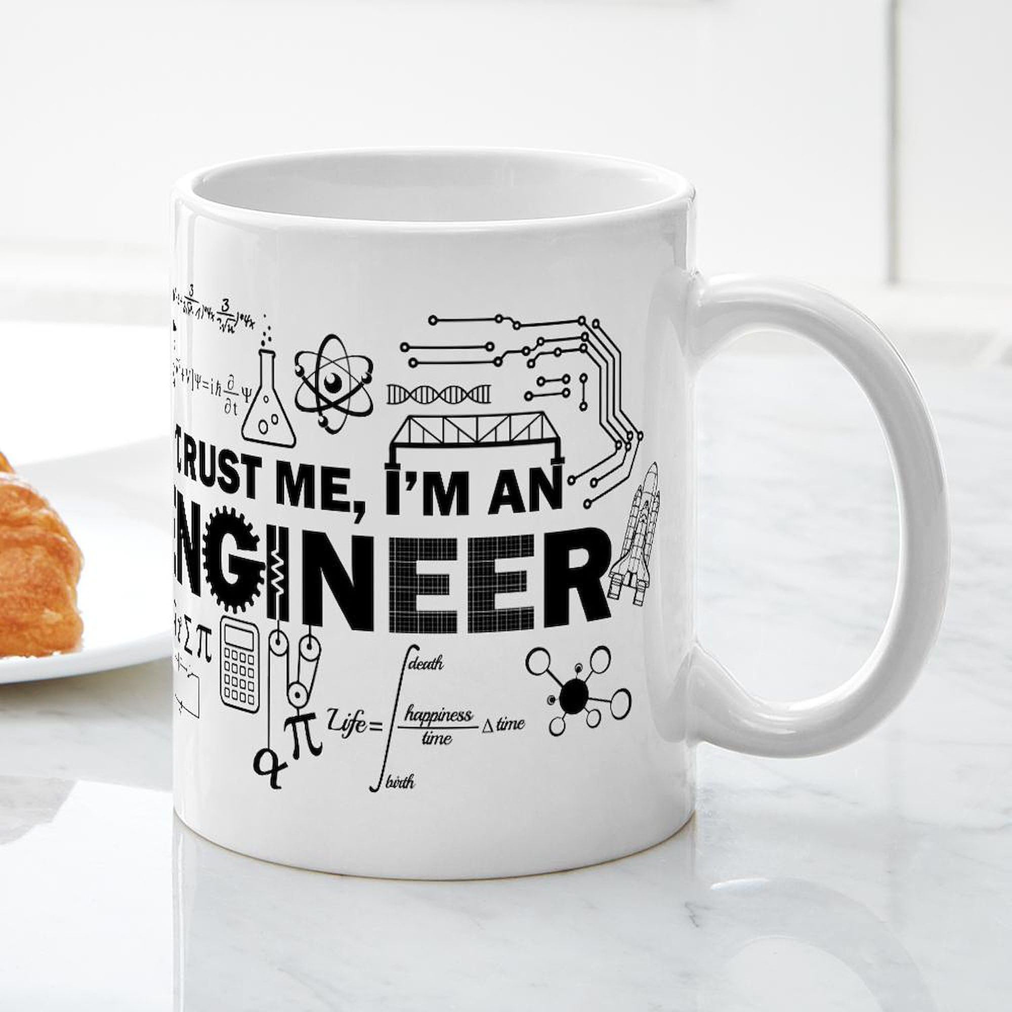Funny Engineer Coffee Mug – 'Trust Me, I'm An Engineer' – Ceramic 11 Oz – White