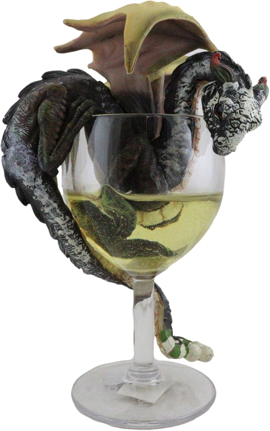 Ebros Drunken Beverage Spirit Dragon Statue 7.75" Tall Medieval Renaissance Fantasy Decor Figurine (White Wine Dragon)