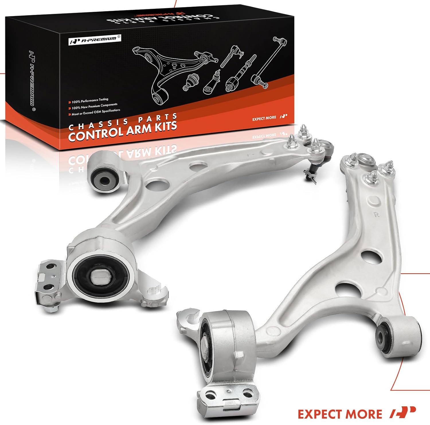 A-Premium 2 x Front Lower Control Arm with Ball Joint & Bushing, Compatible with Acura RDX 2019 2020 2021 2022