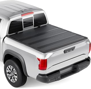 Hard Low Profile Quad-Fold Aluminum Truck Bed Tonneau Cover Compatible with 2023-2026 Nissan Frontier 5ft Bed (60")