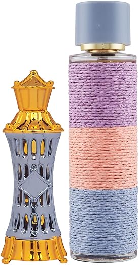 Ajmal Mizyaan Concentrated Perfume Oil Oriental Musky Alcohol-free Attar 14ml for Unisex and Maryaj Deuce Femme Eau De Perfume Floral Fruity Perfume 100ml for Women FREE