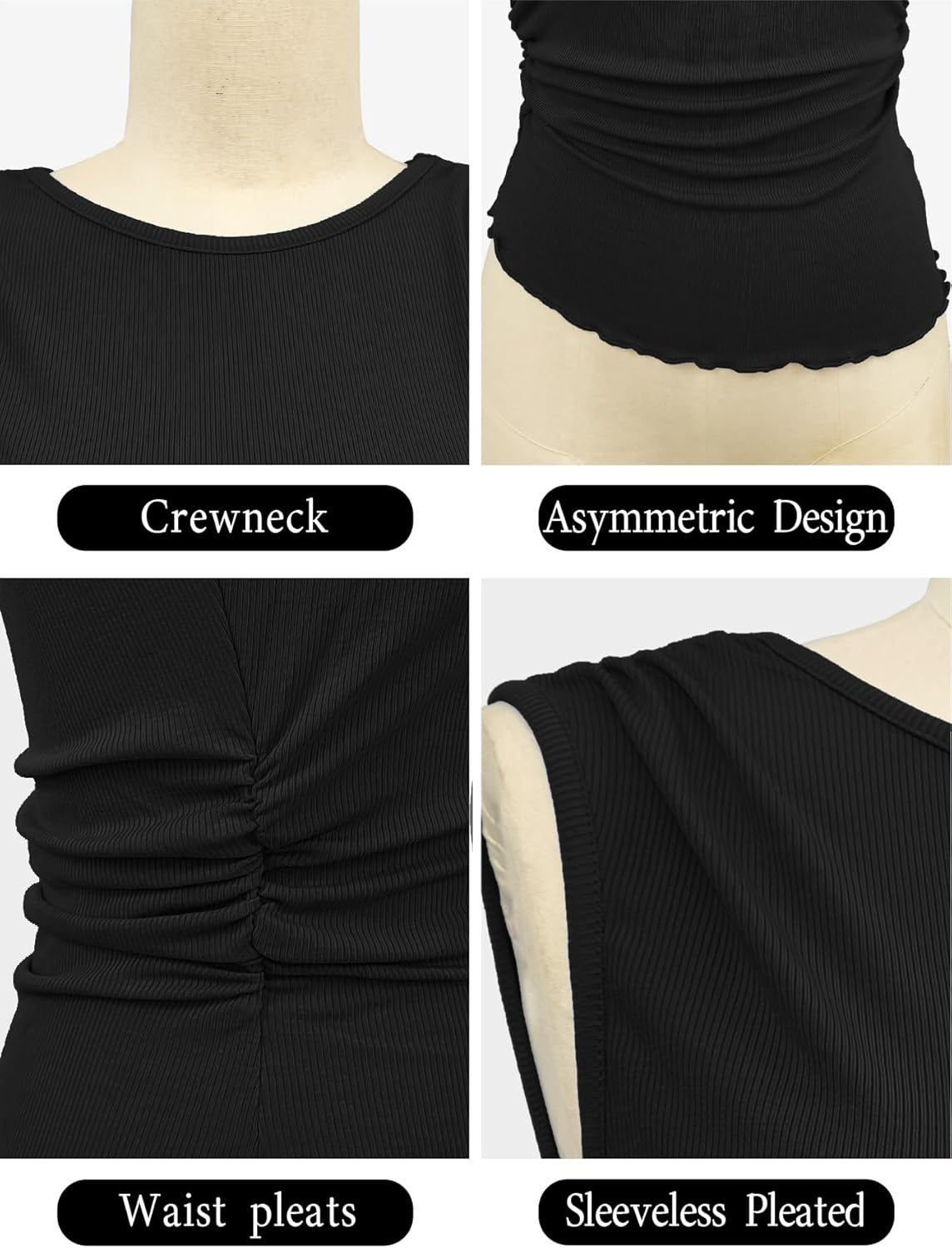 COCOMARTS Womens Sleeveless High Neck Tank Tops Summer Casual Basic Going Out Slim Fit Shirt Vacation Fashion Outfit Clothes - Image 5