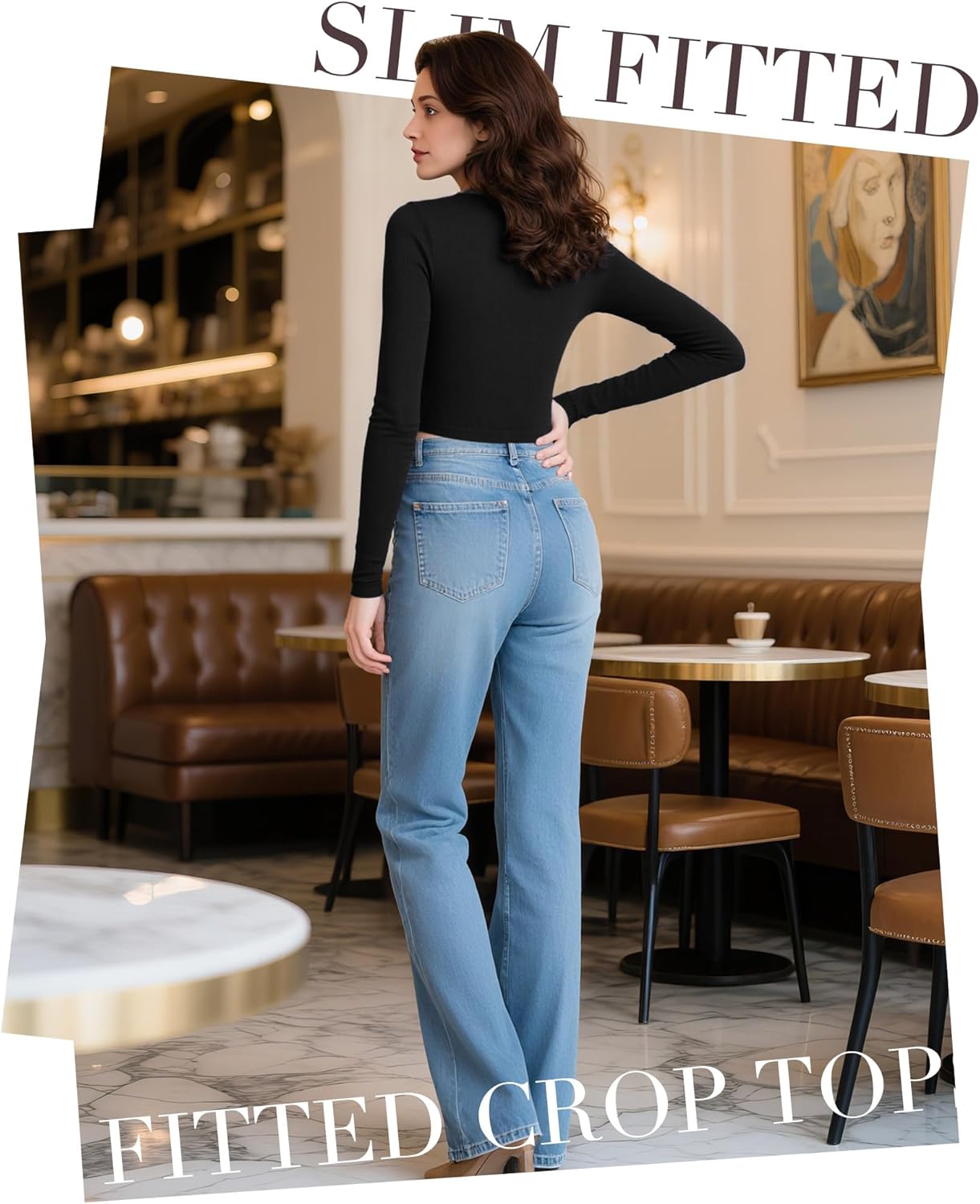 3 Pack Women Long Sleeve Shirts V Neck Basic Tops Stretchy Slim Fit Shirts Casual Crop Compression Going Out Tops - Image 5