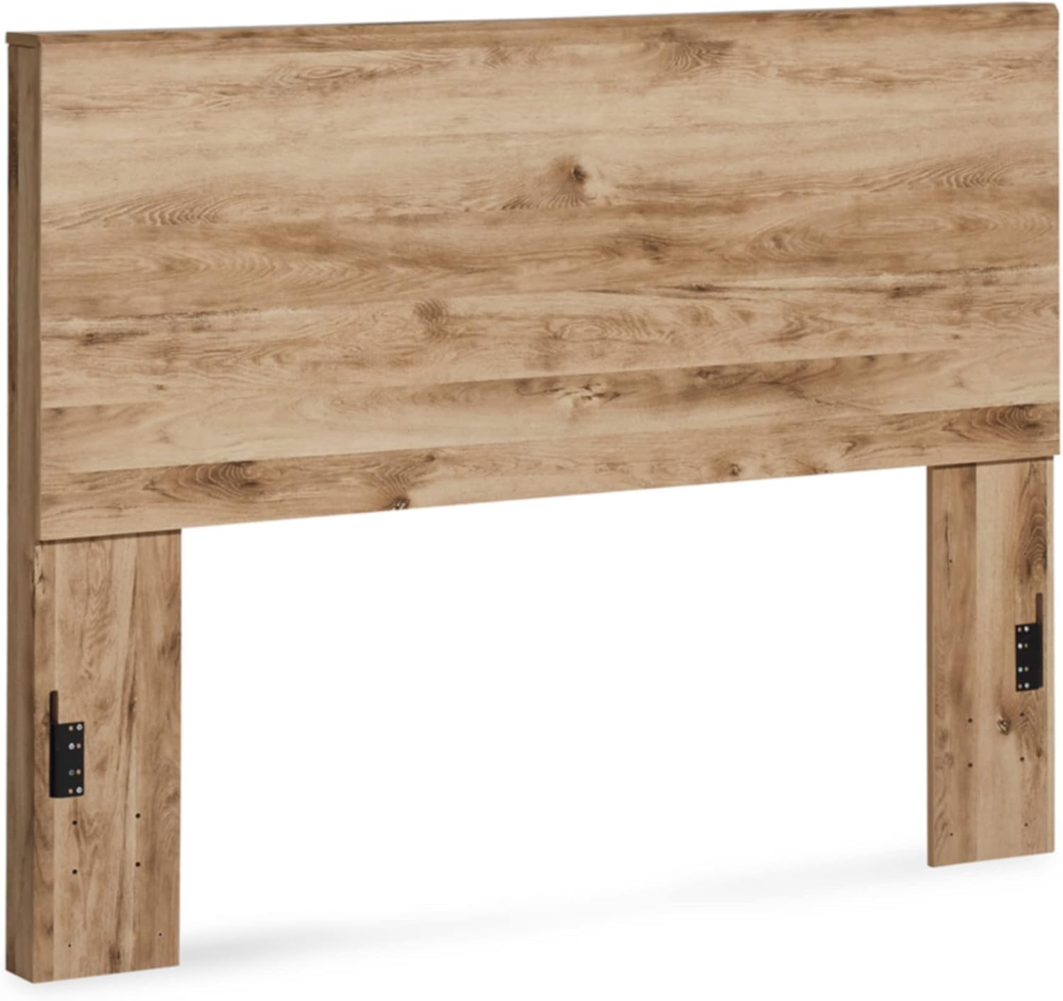 Beige Queen Wood Storage Bed with 2 Drawers