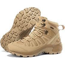 Mens Mid Top Lace Up Military Tactical Combat Boots Casual Non Slip Outdoor Mountaineering Trekking Commando Tactical Booties