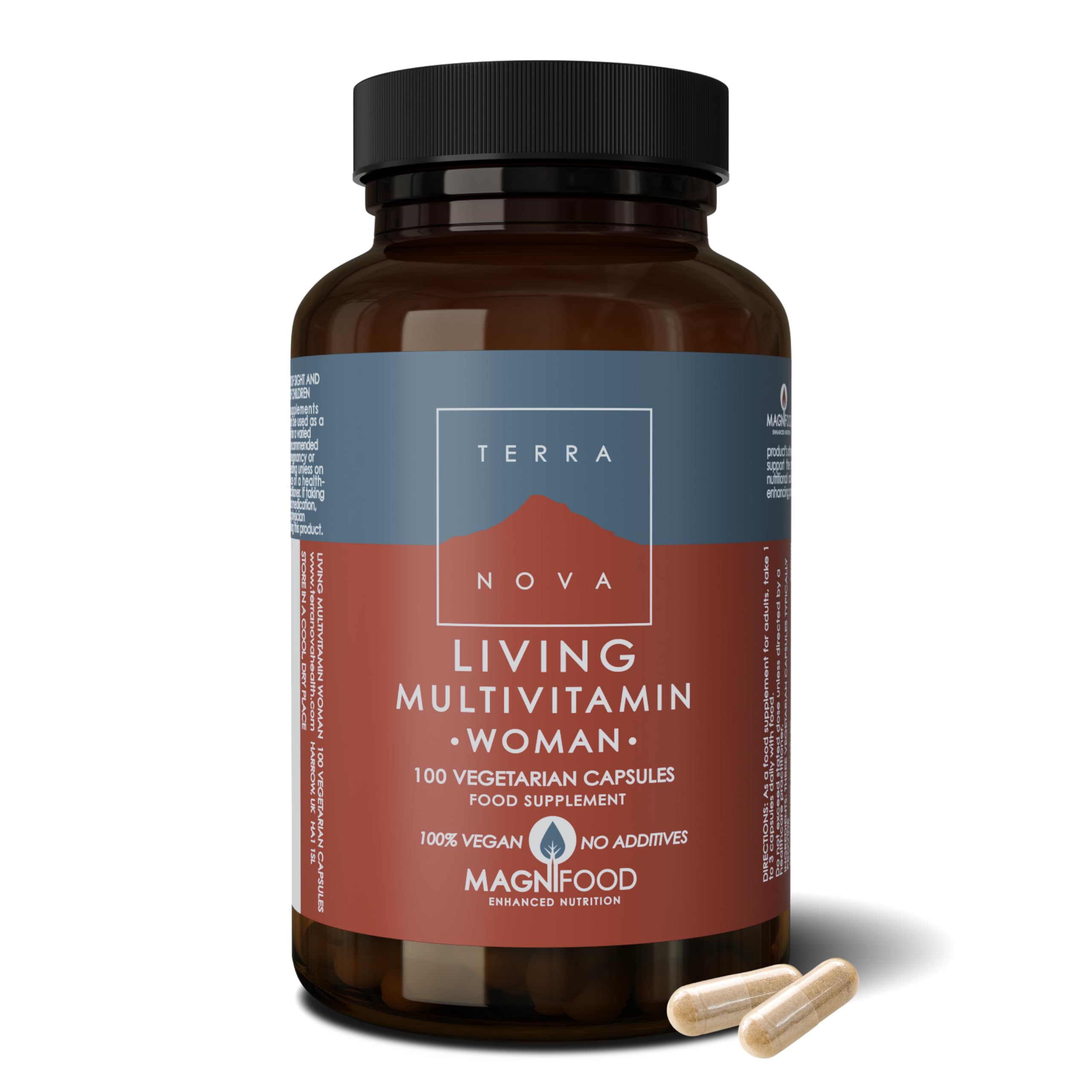 Terranova Living Multivitamin Woman Wholefood Vegan 100 Capsules for Women