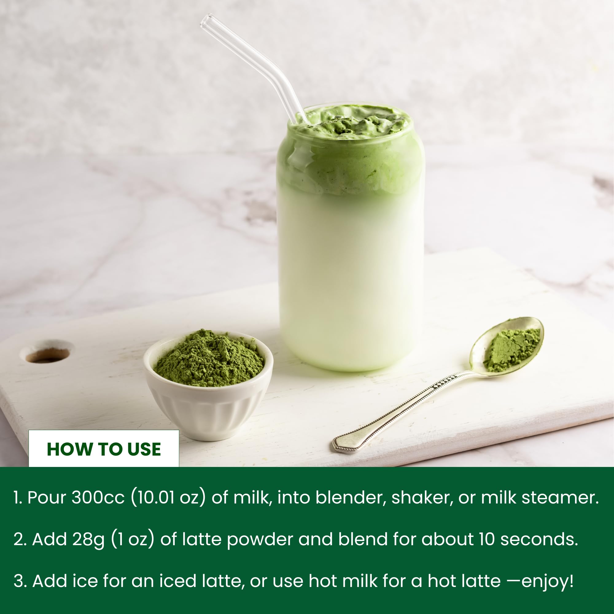 Matcha Latte Mix 2 2LB 1kg by Aki Foods Japan Premium Japanese Green Tea Latte Powder Authentic Matcha — view 7