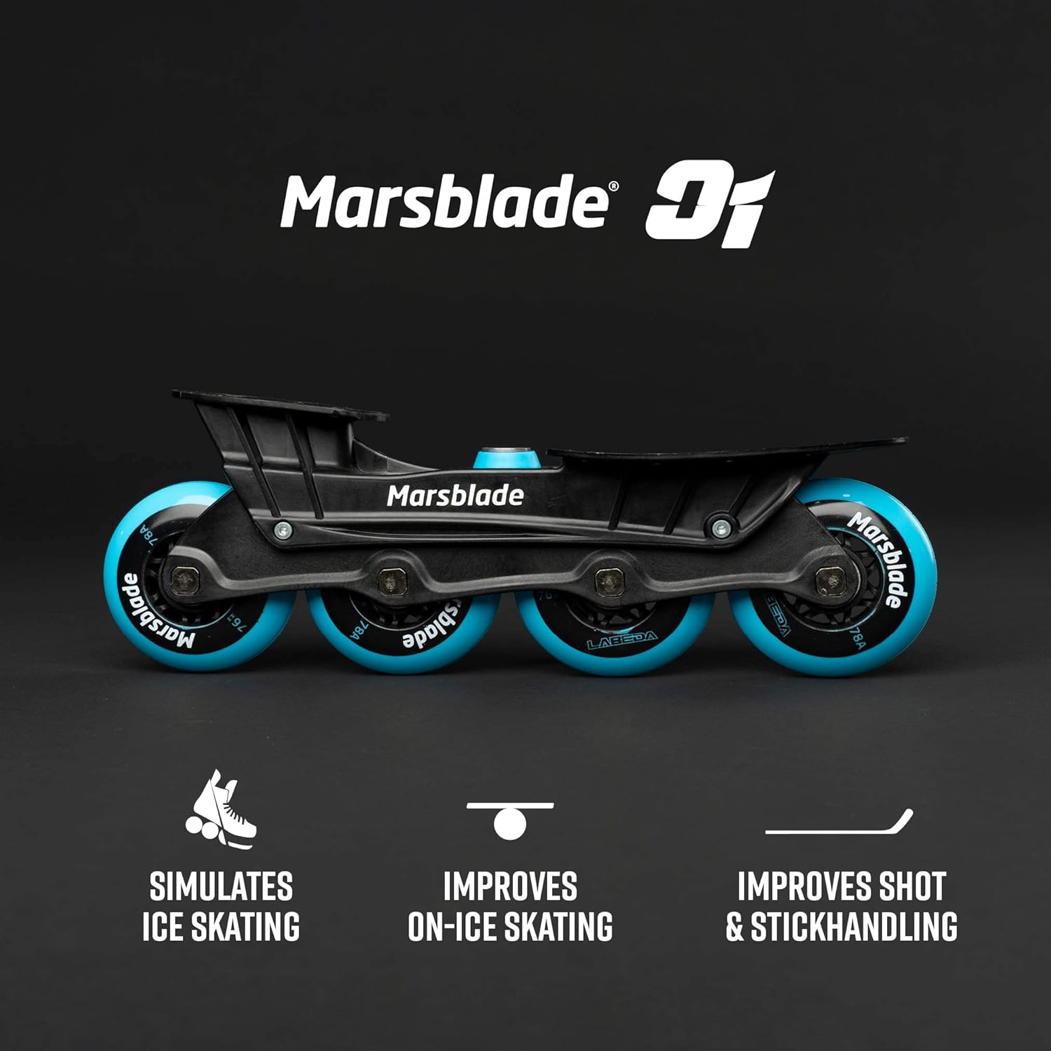 質感改良！Marsblade O1 シャーシ ローラーやアイスホッケースケートに取り付け アイススケートを模倣 特許取得済みロッカーテクノロジ ひも結び練習