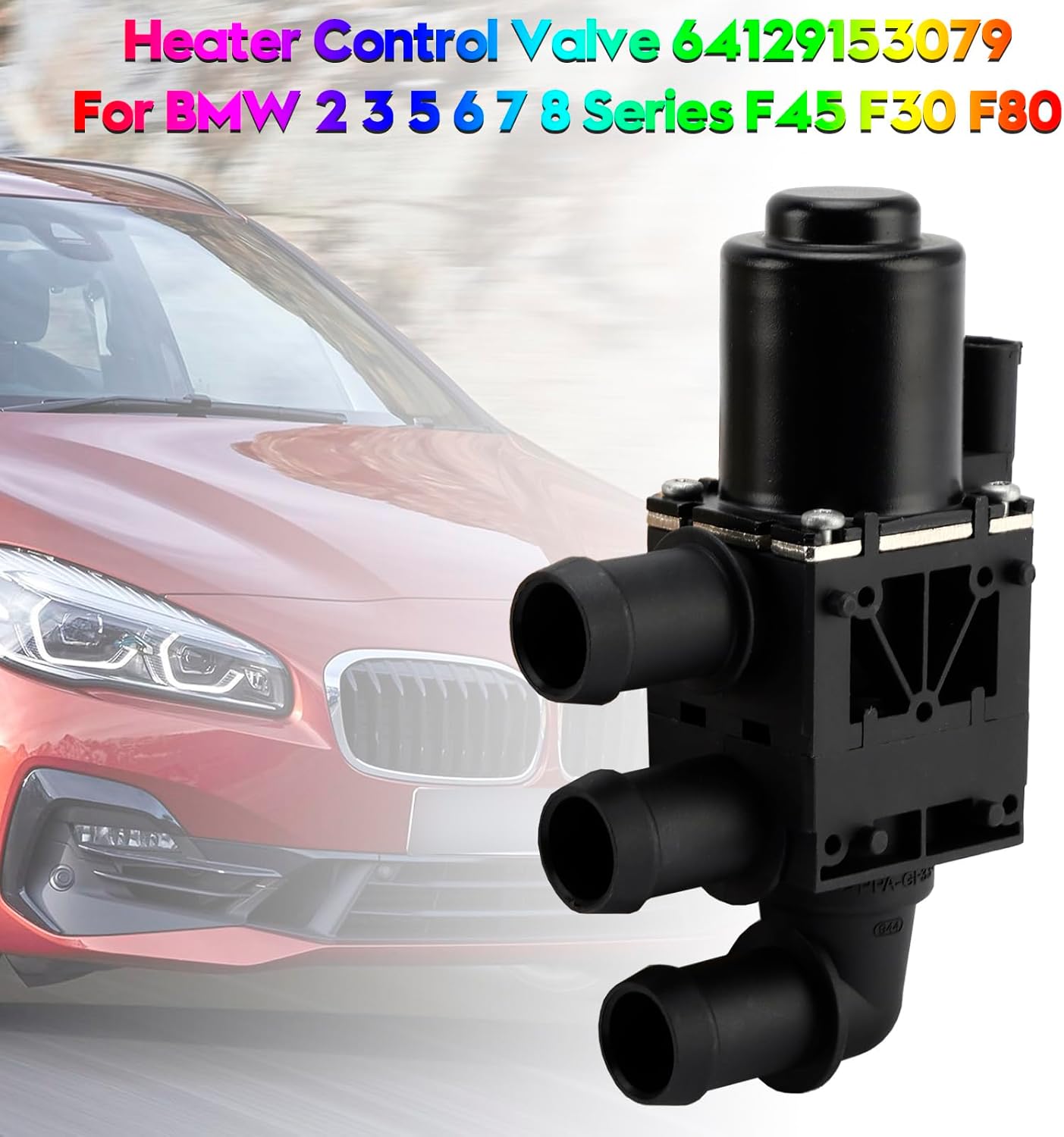 Areyourshop Heater Control Valve 64129153079 for BMW 2, 3, 5, 6, 7, 8 Series F45, F30, F80, F10, G30, G31, G14, G16, X3, X4, X5, X6, X7, for Mini Countryman 2007-2024 Select Models