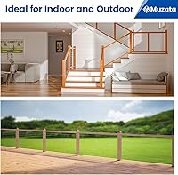 Vista 7 de Muzata Paquete de 50 tornillos para barandillas de cable de 1/8 pulgadas, rosca para zurdos y diestros para poste de madera T316, sistema