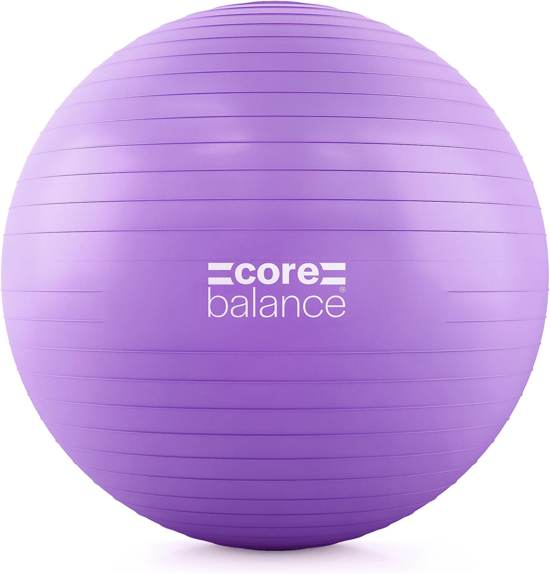 Core Balance Exercise Ball, Stability Ball for Yoga, Pilates and Fitness, Gym Ball for Home Gym and Office Chair, Training, Physical Therapy, Anti Burst, Pump Included, 55cm 65cm 75cm 85cm