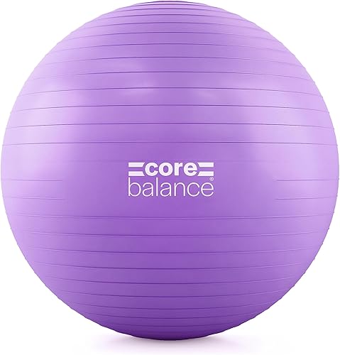 Core Balance Pelota de ejercicio para entrenamientos, resistente a estallidos y antideslizantes, pelota de yoga suiza para embarazo, estabilidad,