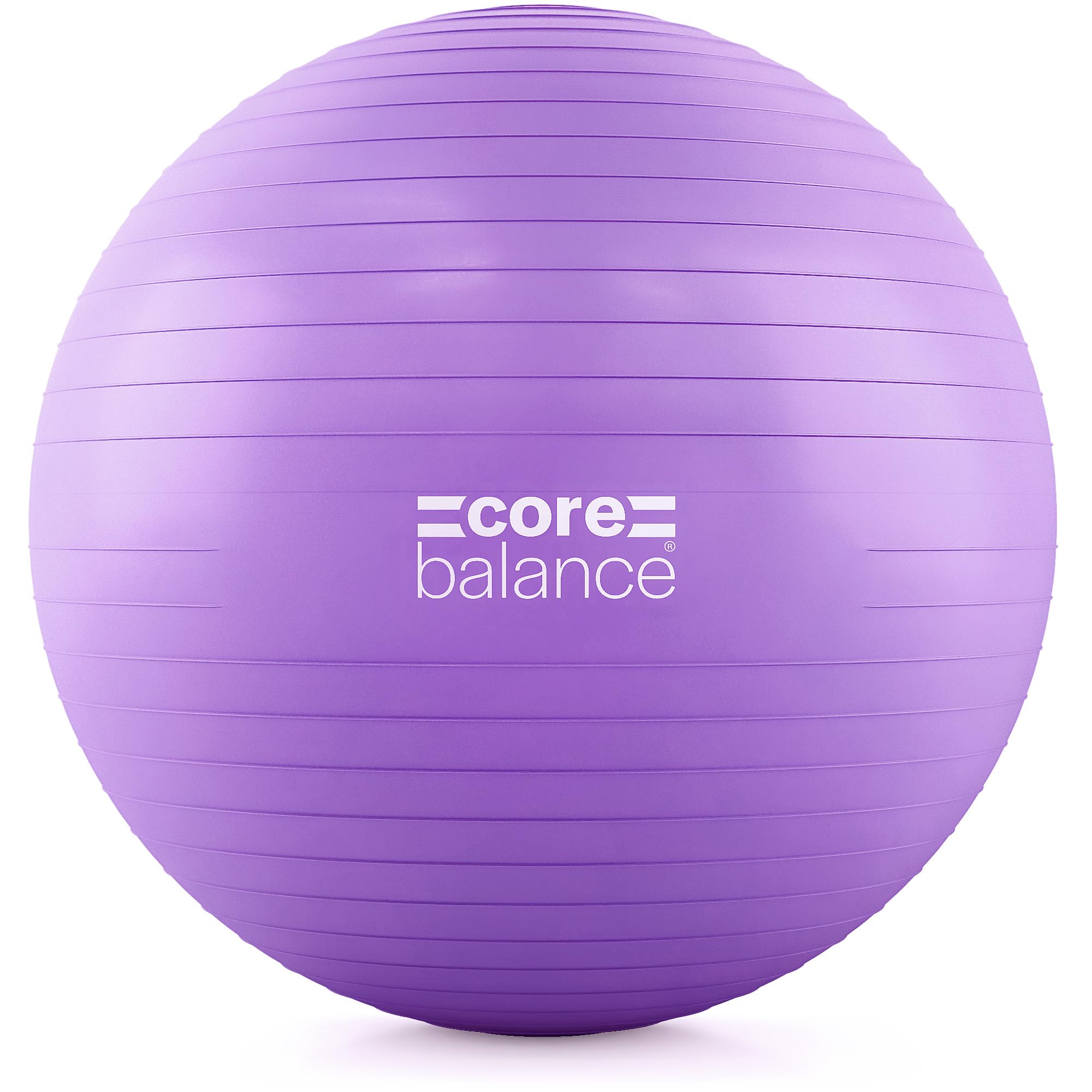 Core Balance Exercise Ball, Stability Ball for Yoga, Pilates and Fitness, Gym Ball for Home Gym and Office Chair, Training, Physical Therapy, Anti Burst, Pump Included, 55cm 65cm 75cm 85cm