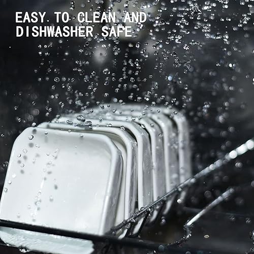 Miniatura 3 de SINGTAN Juego de 12 cuencos cuadrados para salsa de inmersión, hechos de arcilla de gres para salsa de soja, juego de cuencos de cerámica para salsa