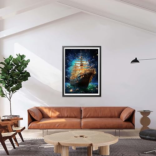 Miniatura 2 de LOMSIOY Kit de pintura de diamante para adultos, pintura con arte de diamantes, mundo submarino, taladro completo redondo, diamantes de imitación,