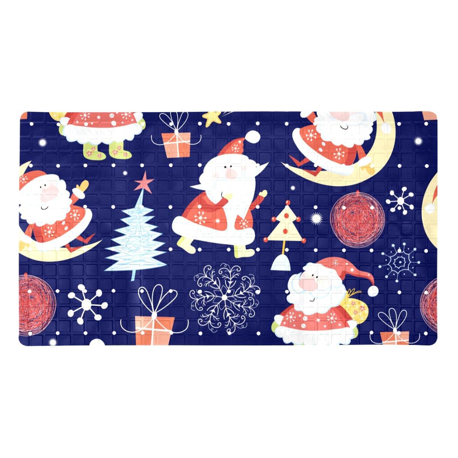 Tapis de bain 71 x 40 cm avec 120 ventouses de sécurité transparent