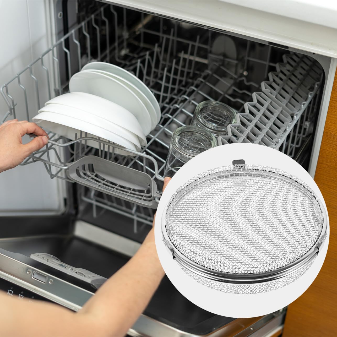 Angoily Cesto Lavavajillas De Acero Inoxidable Para Cubiertos Resistente Altas Temperaturas Con Diseño De Drenaje Rápido Organizador Práctico Para Utensilios Domésticos