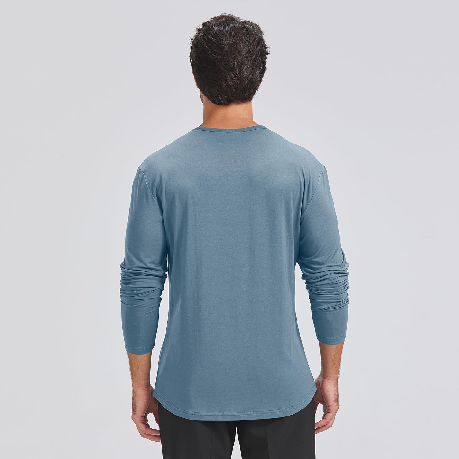 netdraw Men's Ultra-Soft Bamboo Viscose T-Shirt, Curved Hem Lightweight Cooling Cotton Blend Casual Tee - Image 6