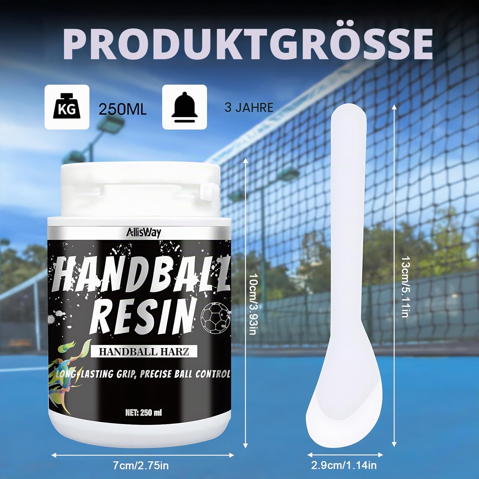 Harz Handball, Handball Zubehör, Handballharz, Ball Wax, Starke Haftung, Erzielen Sie Optimale Ballkontrolle, Einfache Anwendung und Reinigung, Verbesserter Grip, 250 ml