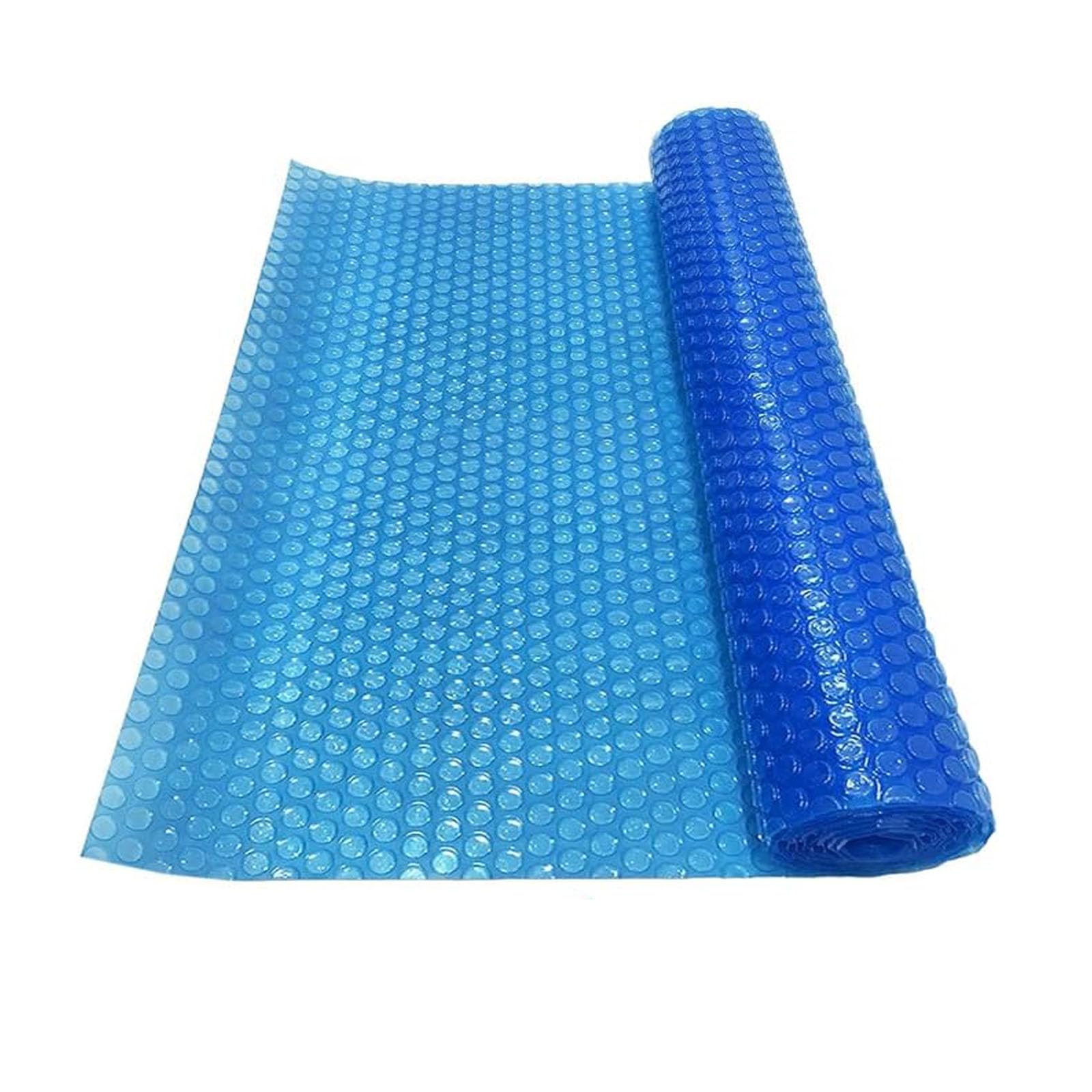 Cubierta Solar para Piscina 510 x 610 cm Mantiene La Temperatura y Calienta El Agua Cubierta de Piscina Rectangular Se Puede Cortar para Jardin y Piscinas, Azul