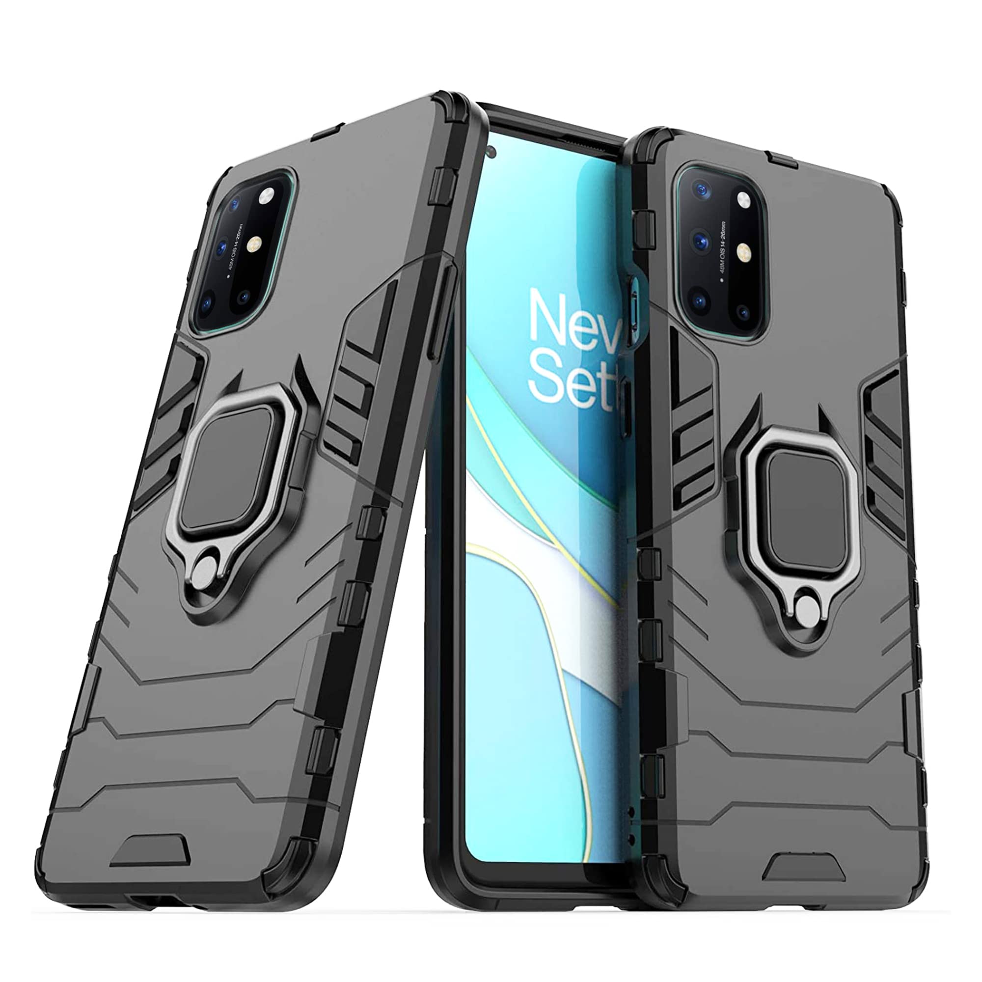 CEDO Rugged Oneplus 8T (5G) Defender Case | Rotating Ring Holder & Kickstand in-Built | Military Grade Armor | Bumper Back Cover (Black) (B08N6HYVM1) Amazon Price History, Amazon Price Tracker