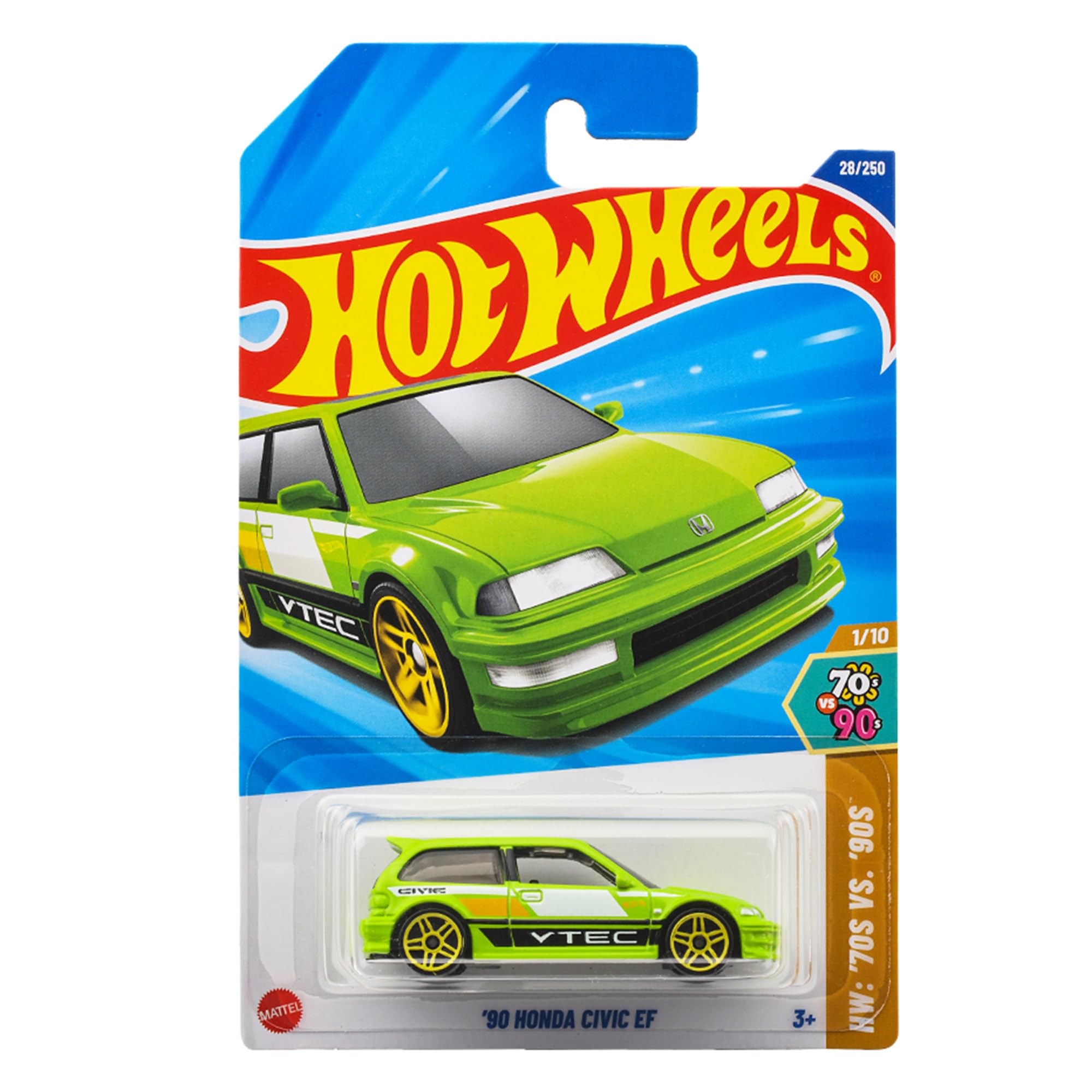 ホットウィール　ヘルズデプト　ホンダ　シビック　EF ゴールド New Hot Wheels Honda Civic Si Gold 2024 #45 -B Case Mainline