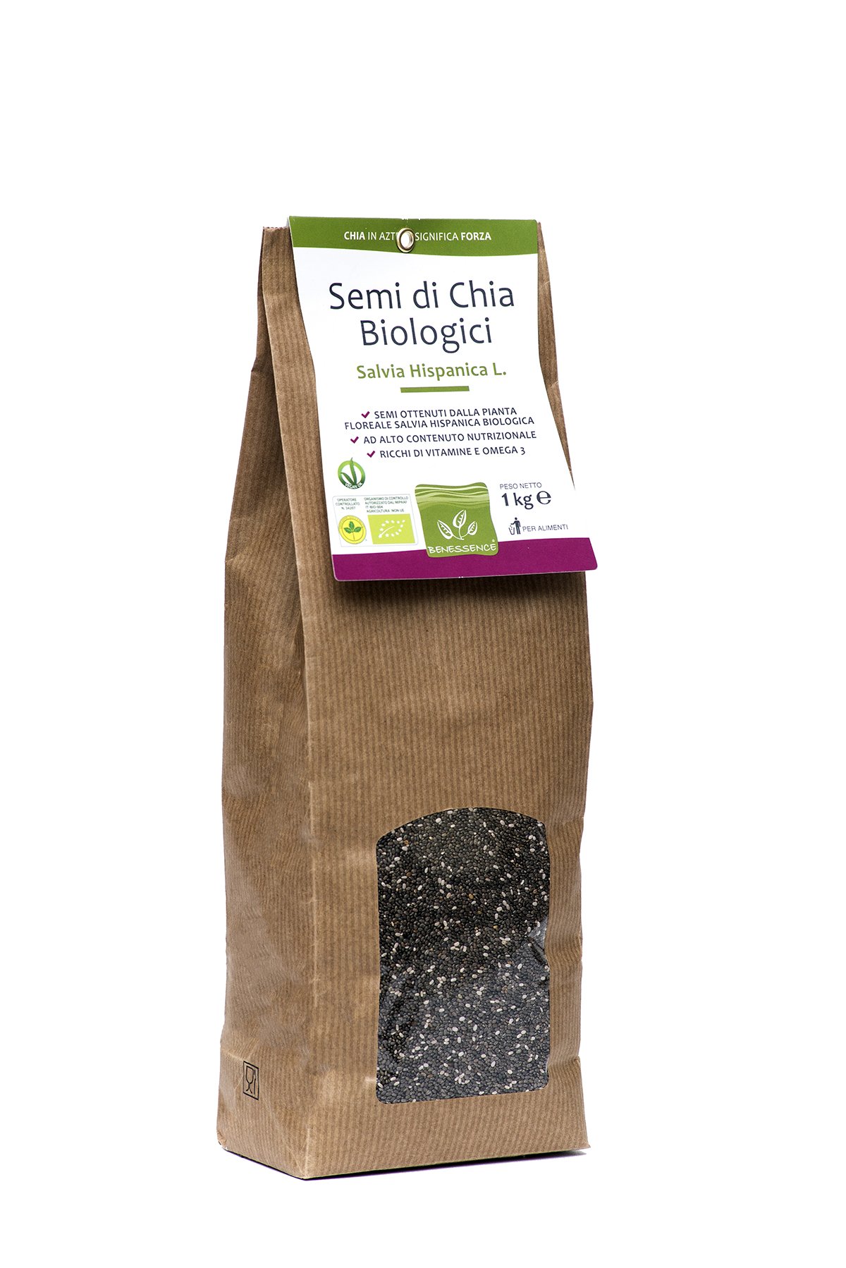 Benessence - Semi di Chia Biologici - 1 Kg