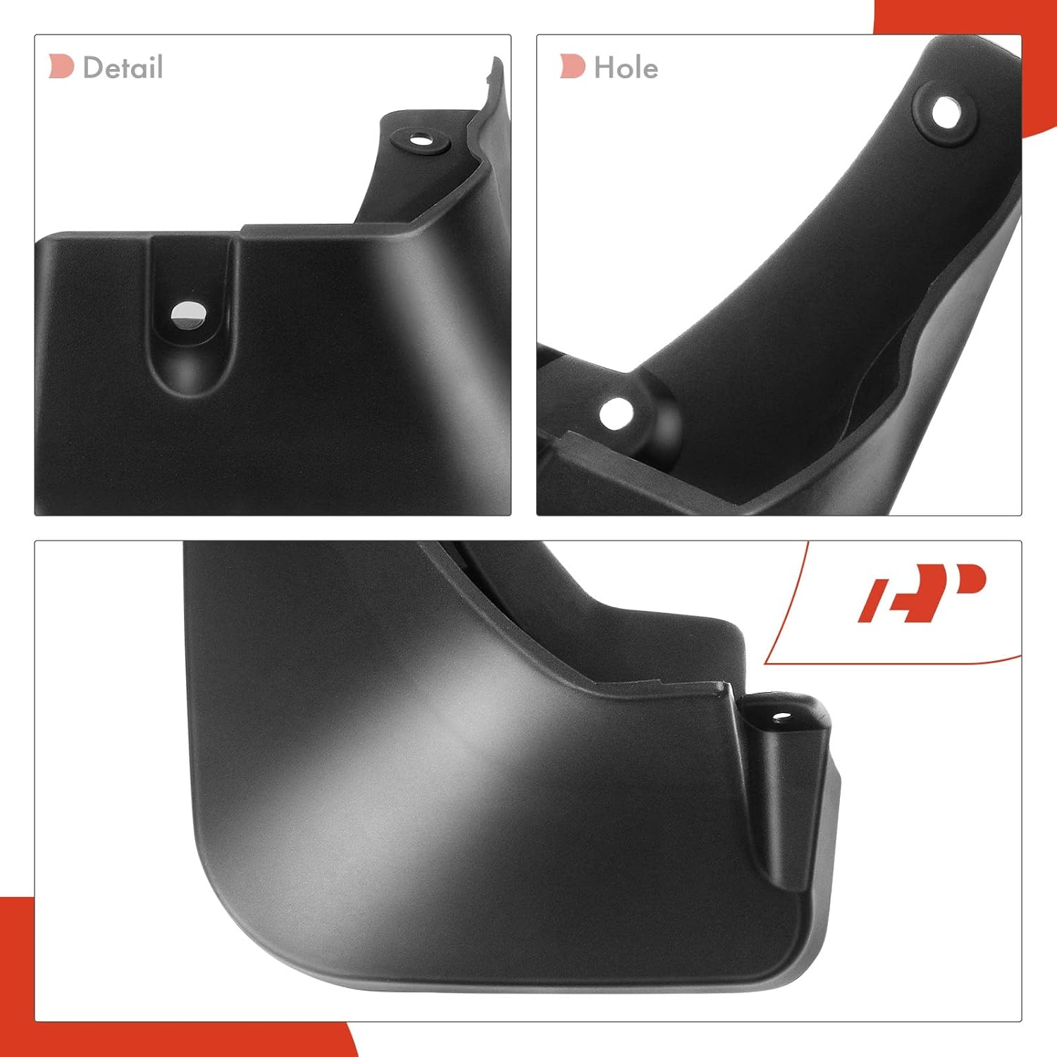 A-Premium Set of 4PCS Mud Flaps Splash Guards Mudguards Mudflaps with Hardware Kits Accessory Compatible with Lexus NX250, NX350, NX350, NX350h, NX450h+, NX450h+, 2022, Front LH RH and Rear LH RH