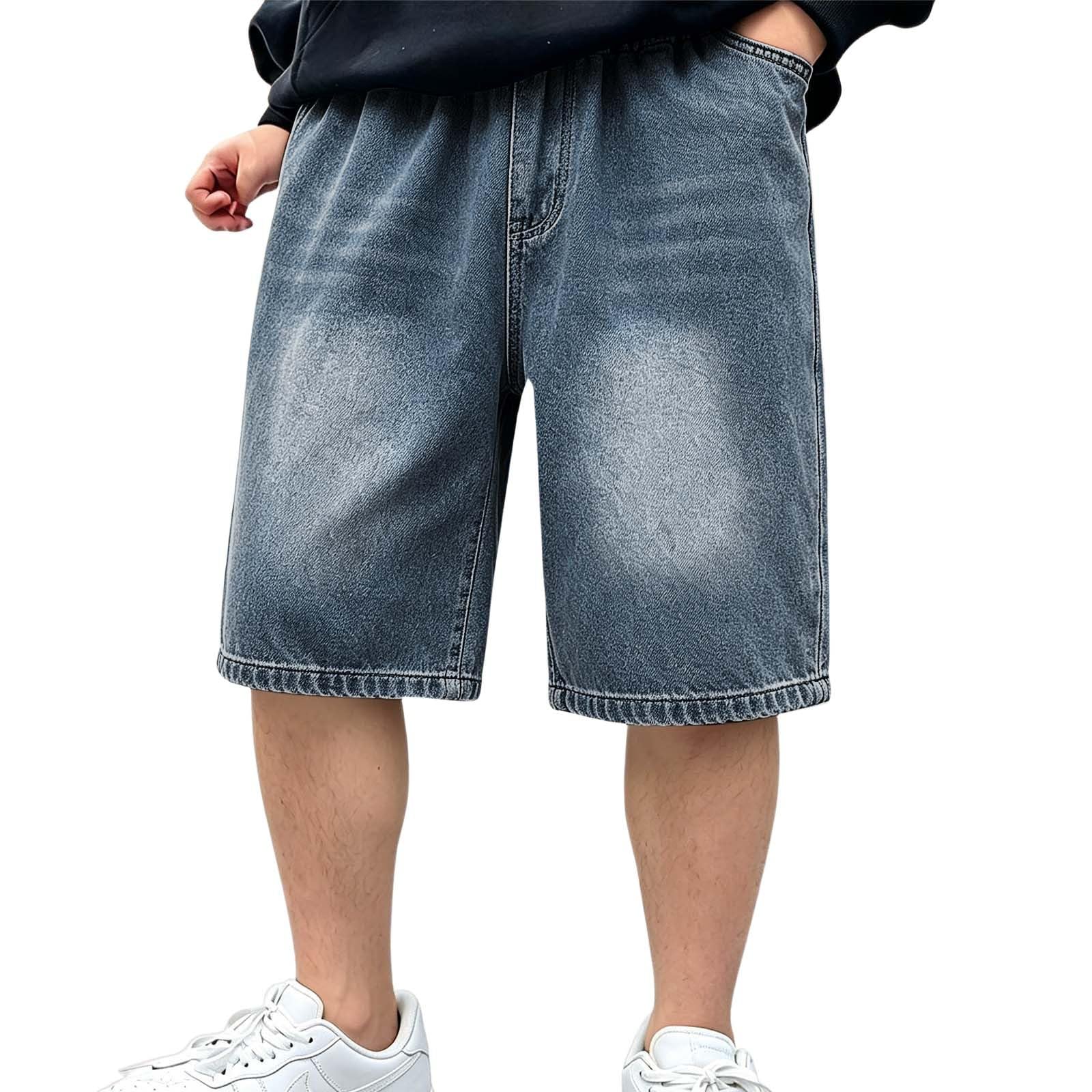 Générique Short Baggy en Jean pour GarçOns Short Baggy Garcon Pantalons Court Baggys LéGer Pantalon Jeans 3/4, Bermuda Jeans GarçOns Bleu Enfant Mode Denim Pantacourt Streetwear Outdoor 5-14Ans