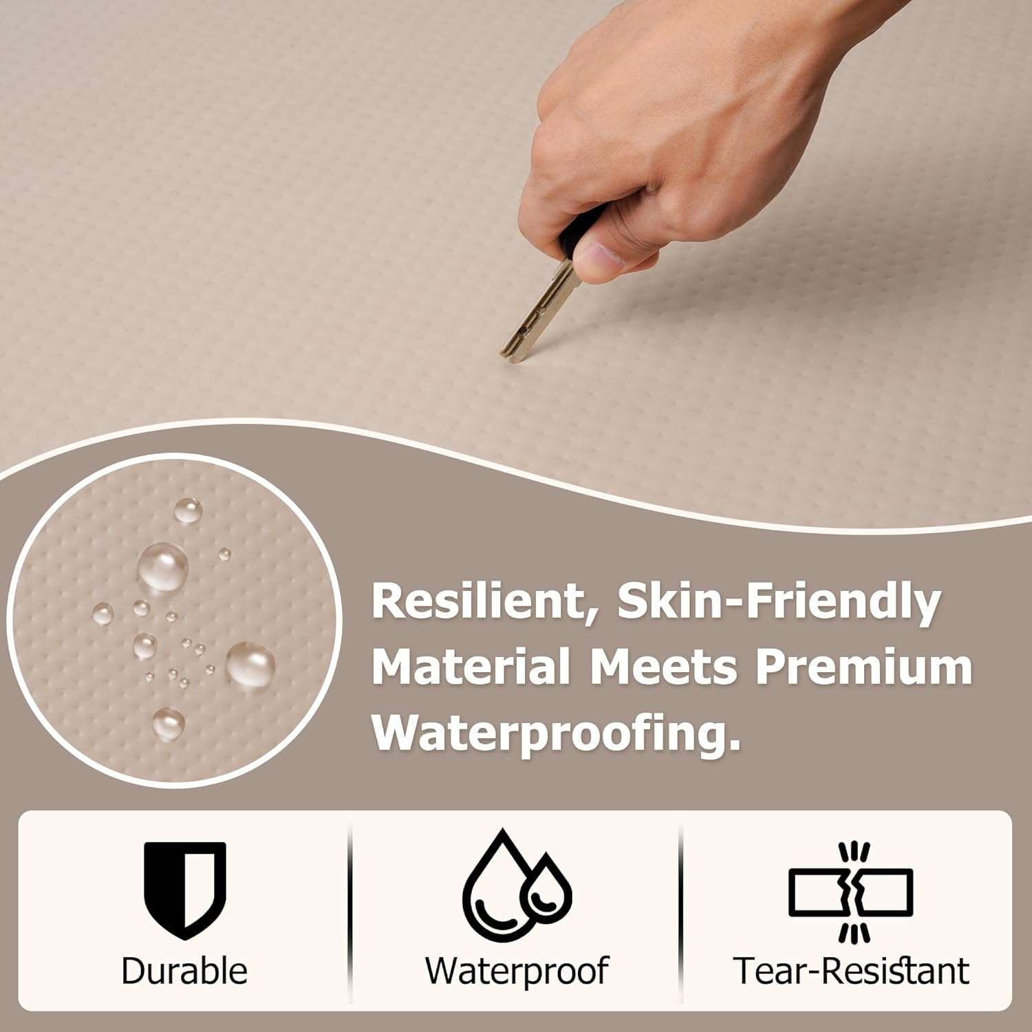 Camping Sleeping Pad, Drop Stitch Camping Mattress with Air Pump, High Support Inflatable Sleeping Pads for Camping Hiking Backpacking Traveling Tent, Single