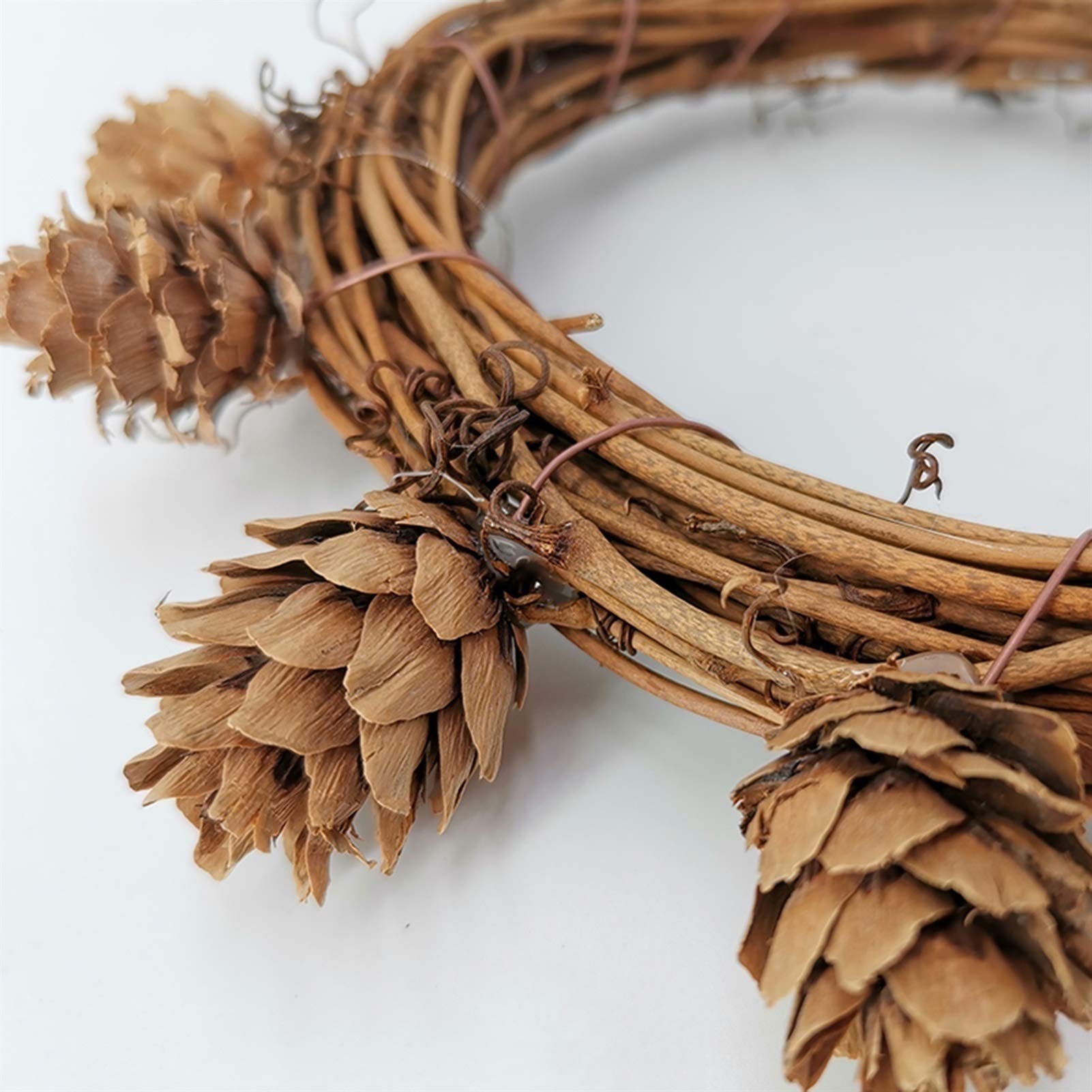 Nido per Uccelli in Rattan Intrecciato a Mano, Un Luogo di Gioco per pappagalli e canarini, può Essere Appeso 15x18 cm